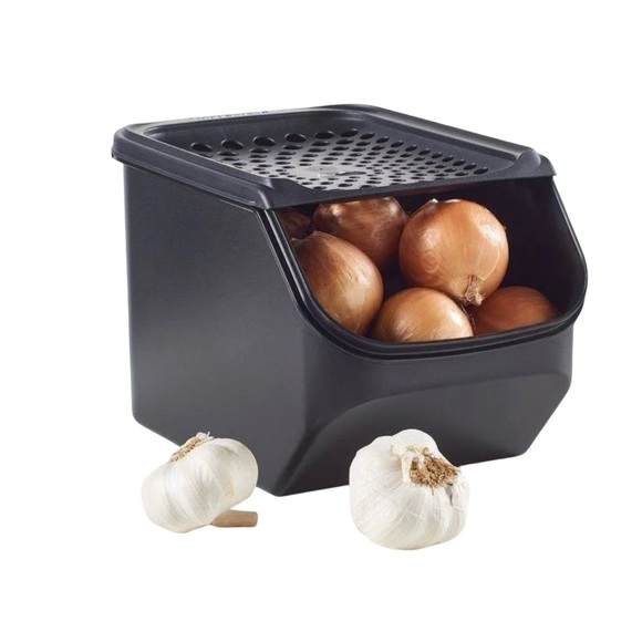 Tupperware Onion/Garlic Keeper Black NWT - Picture 4 of 4